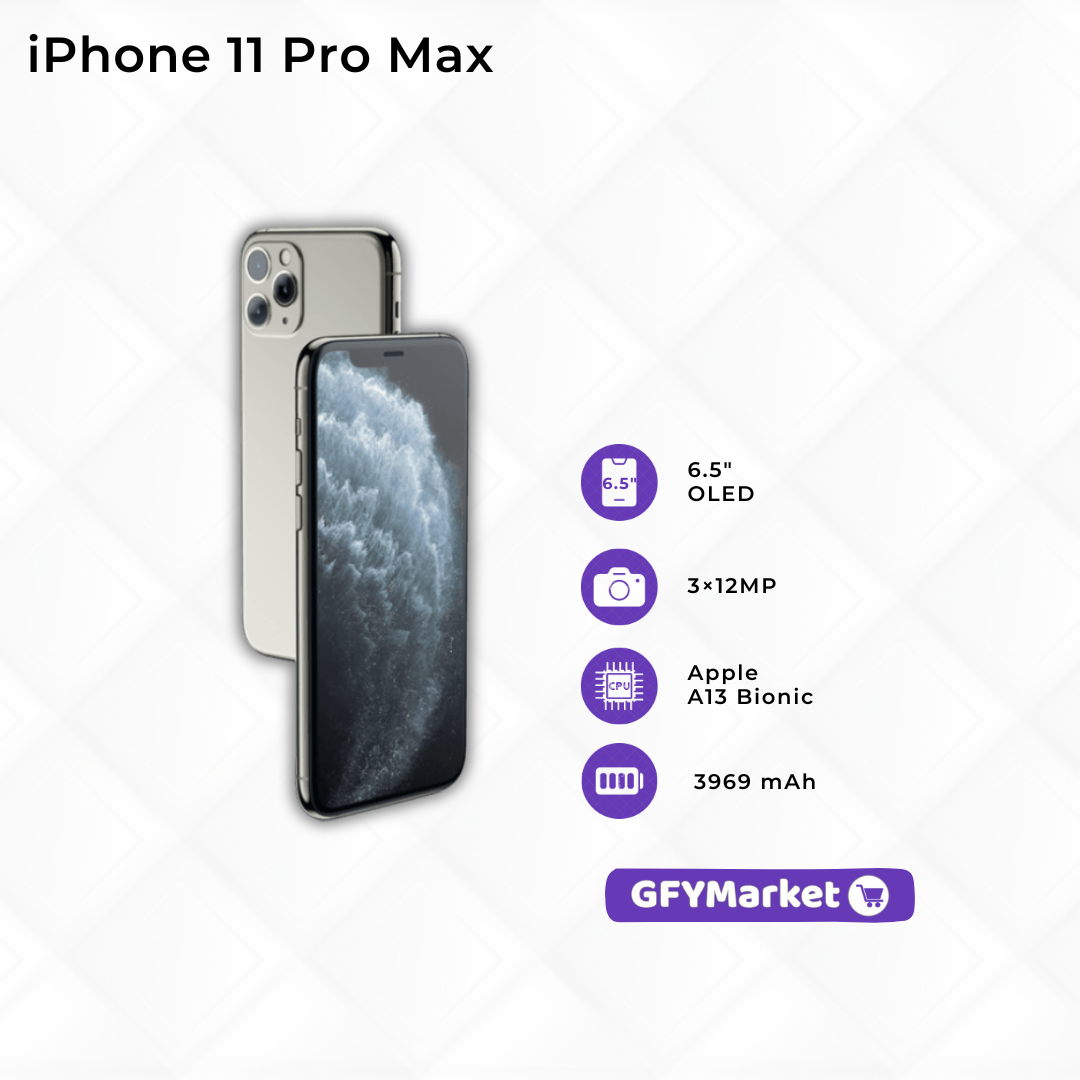 iPhone 11 Pro Max - 64Go/4Go - 3×12Mpx - 6.5"